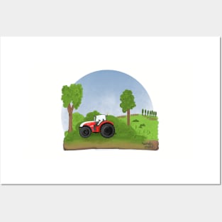 Tractor farming Posters and Art